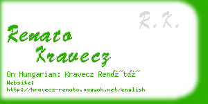 renato kravecz business card